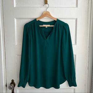 Green Ann Taylor LOFT Blouse